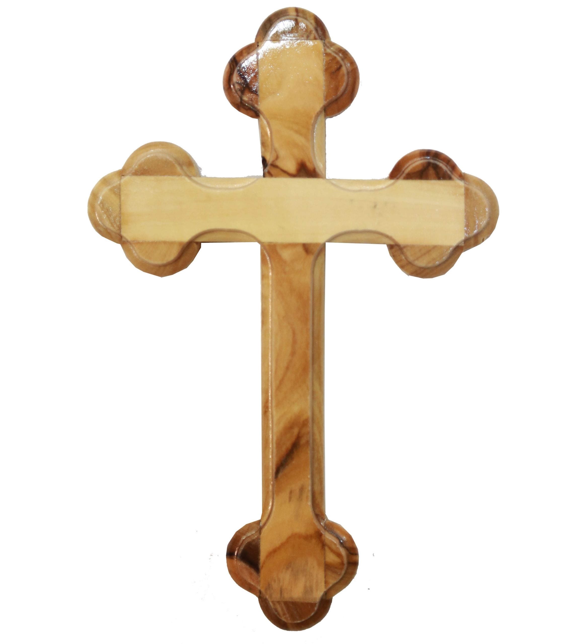 Olive Wood Comfort Holding Cross-Two Sizes - 3 Arches USA