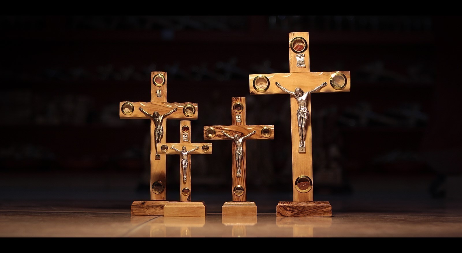 Plain Cross Hand Crafted from Olive Wood - Bethlehem Wood Carving