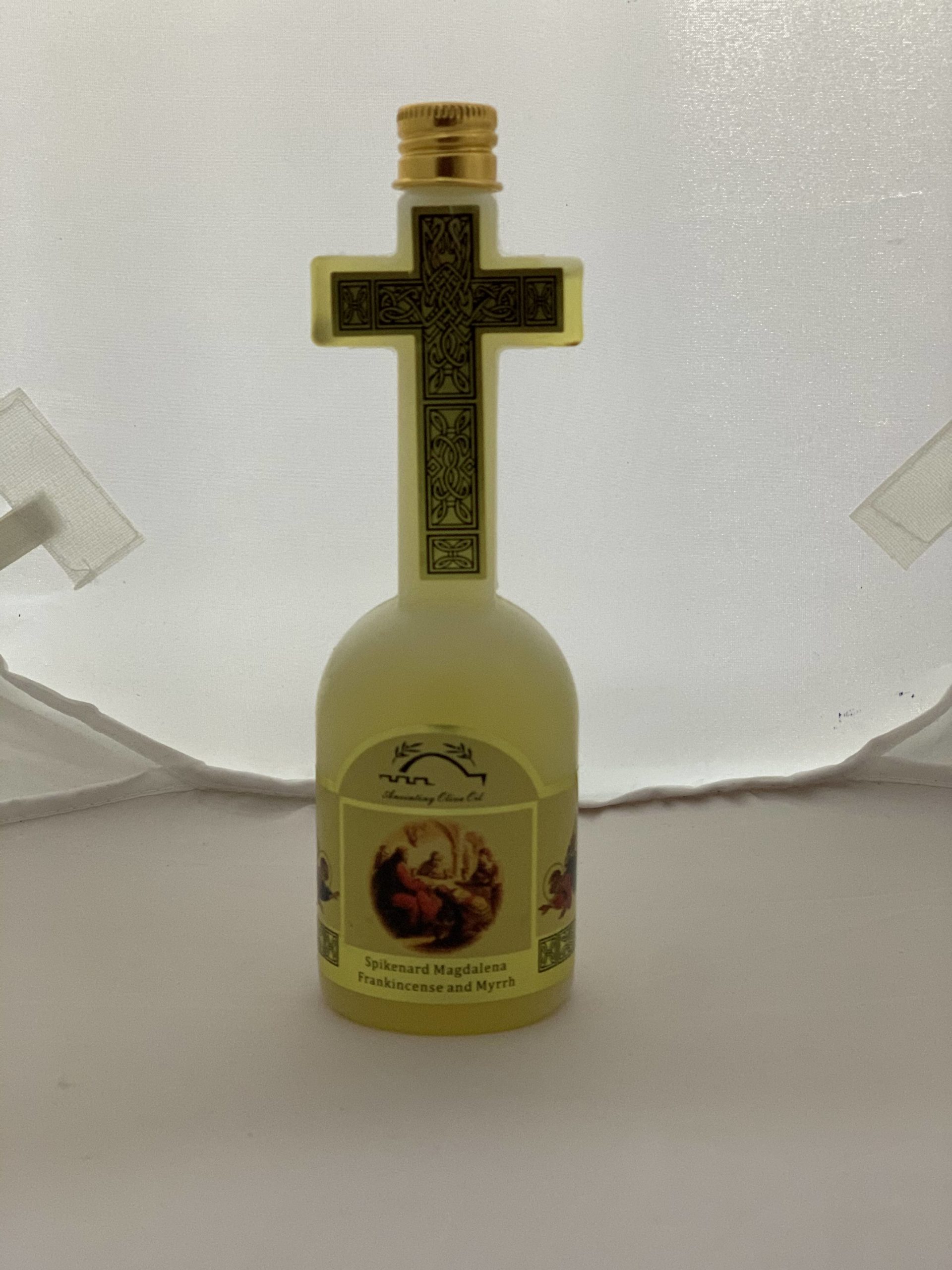 60106 - Alabaster anointing oil bottle - white